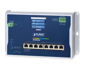 box_WGS-4215-8P2XV Planet WGS-4215-8P2XV 8 x GbE PoE + 2 x 10G SFP+ L2+ LCD Touch Industrial PoE Switch