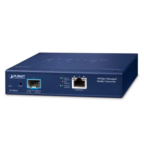 Planet XT-905A 10GBASE-T to 10GBASE-X SFP+ Managed Media Converter