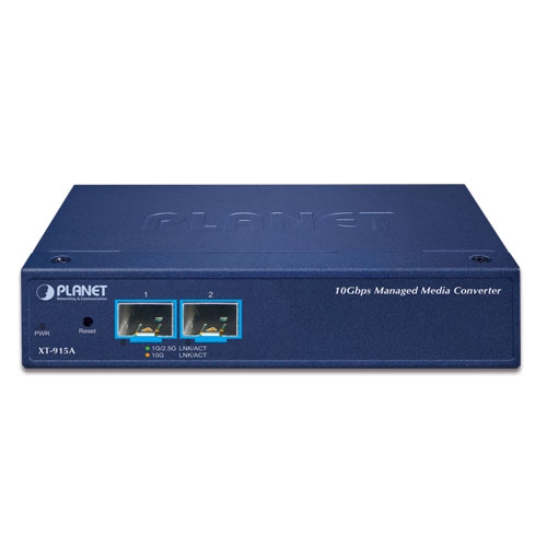 Planet XT-915A 10GBASE-X SFP+ to 10GBASE-X SFP+ Managed Media Converter