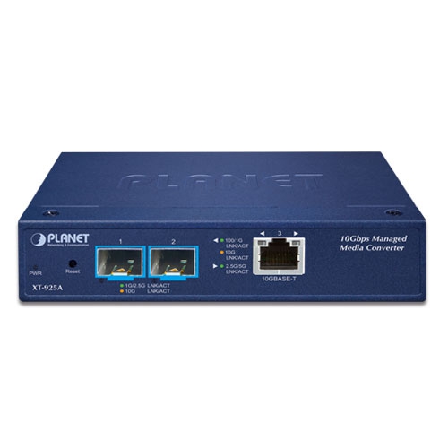 Planet XT-925A 10GBASE-T to 2-Port 10GBASE-X SFP+ Managed Media Converter